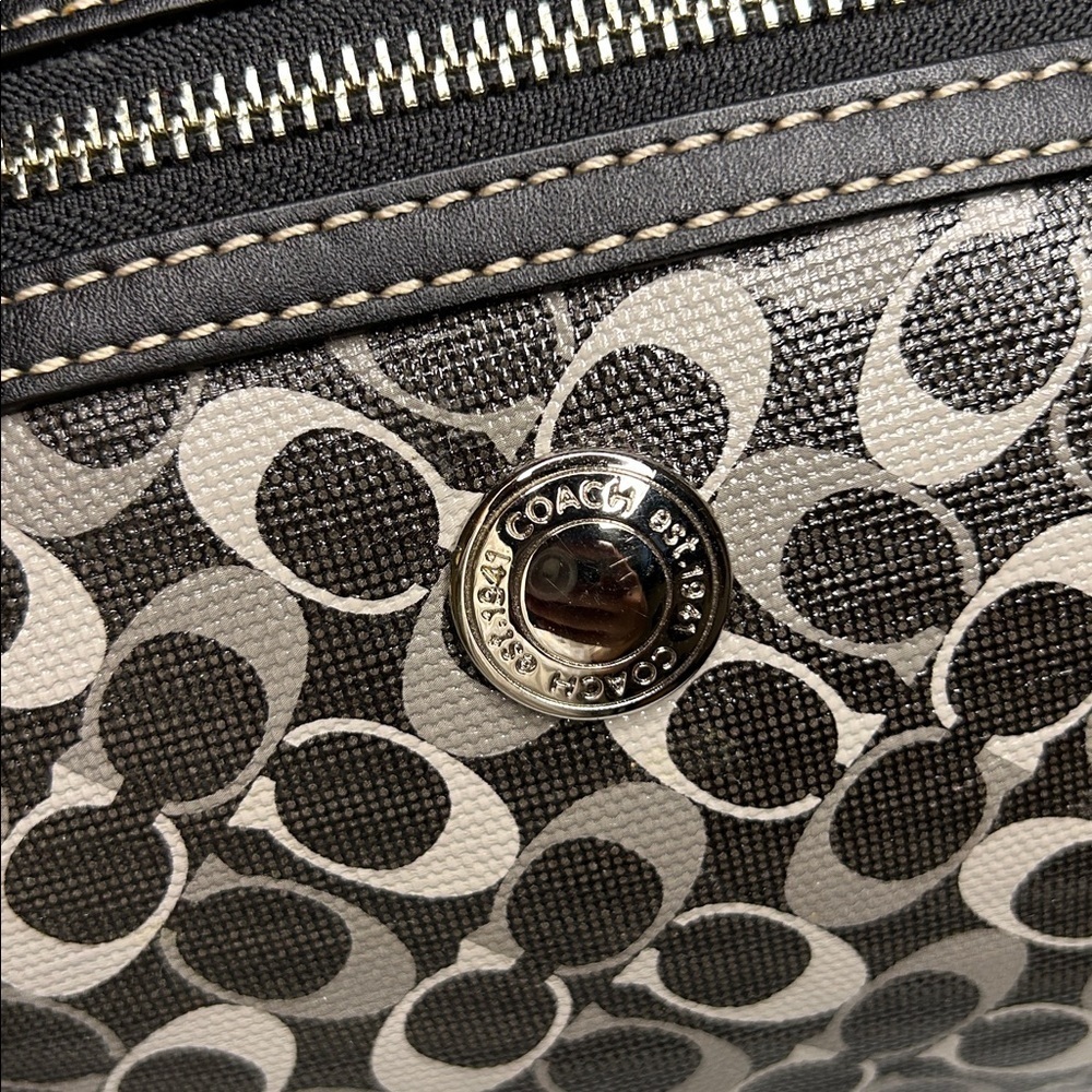 Coach Signature Coated Canvas and Leather Chelsea Satchel - Picture 9 of 16